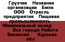 Грузчик › Название организации ­ Бмпк, ООО › Отрасль предприятия ­ Пищевая промышленность › Минимальный оклад ­ 20 000 - Все города Работа » Вакансии   . Курская обл.